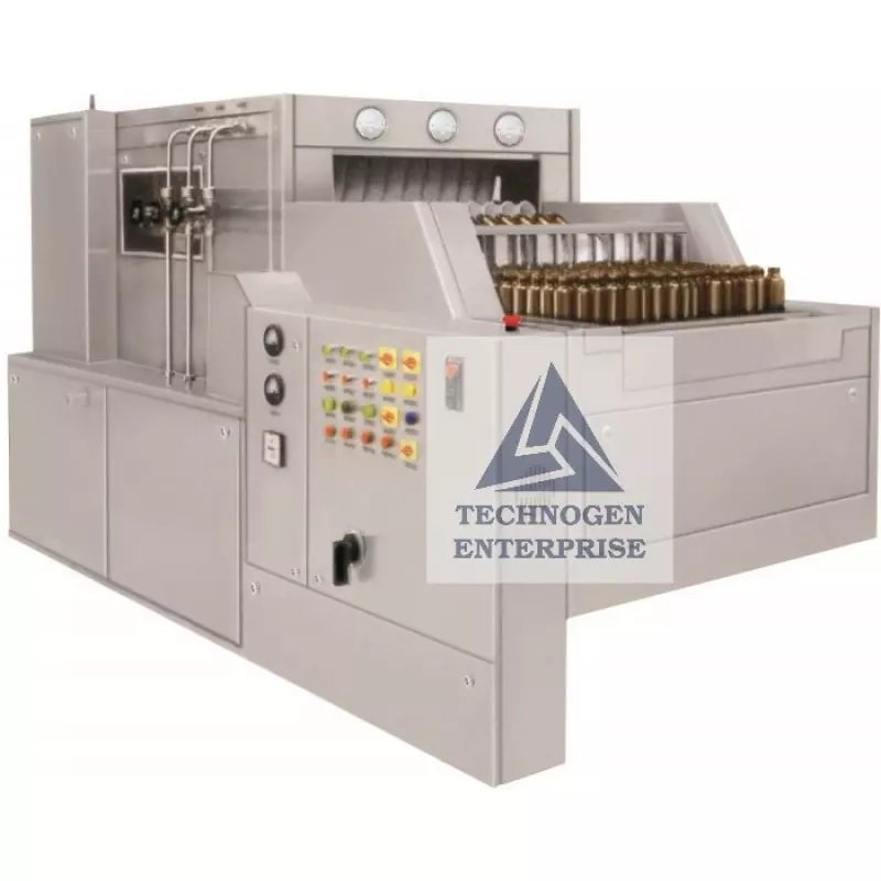 Automatic Tunnel Type Linear Bottle Washing Machine Manufacturer India Automatic Tunnel Type Linear Bottle Washing Machine with Internal External Washing Spray Zones