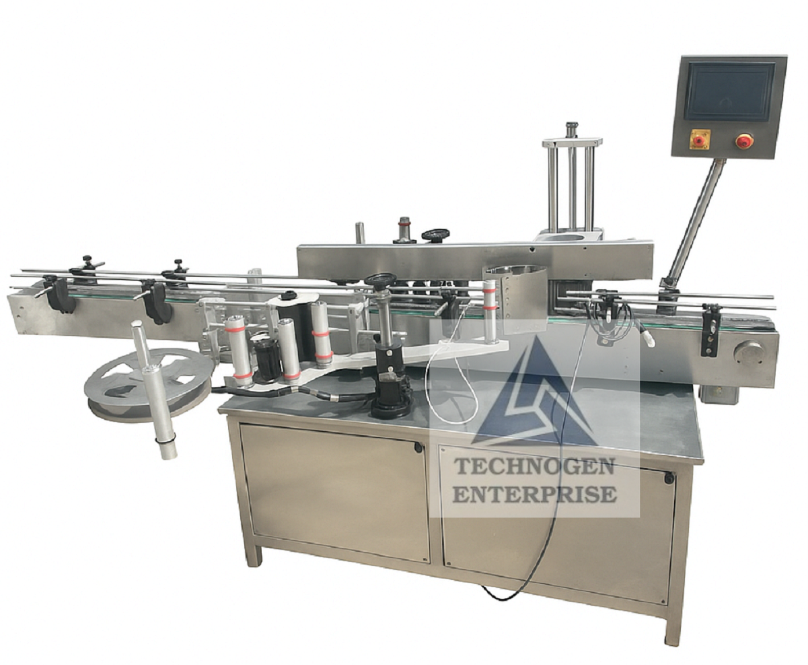 Automatic Front and Back Double Side Sticker Labeling Machine Automatic Double Side Sticker Labeling Machine with Dual Label Applicators