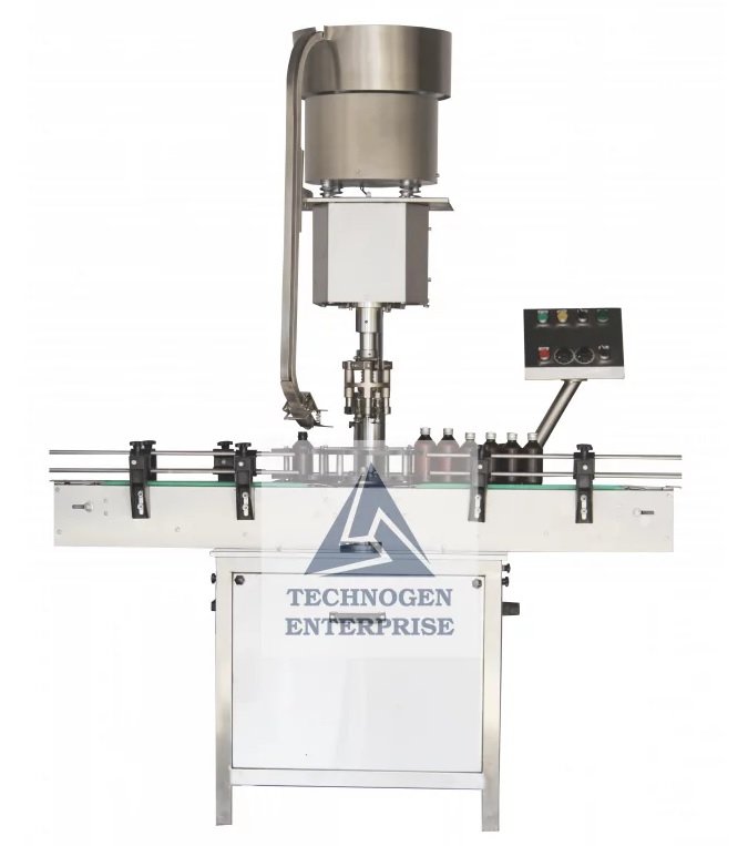 Automatic Single Head ROPP Capping Machine Manufacturer India Automatic Single Head ROPP Capping Machine with Starwheel Bottle Indexing