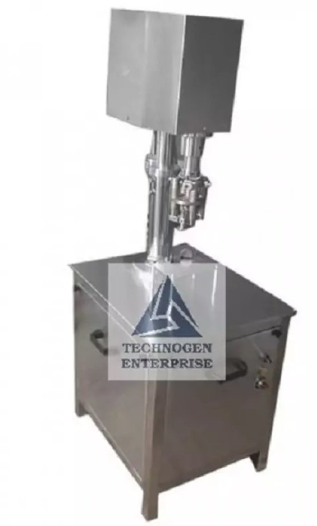 Semi Automatic ROPP Capping Machine Manufacturer India Semi Automatic ROPP Capping Machine with Motorized Aluminium Cap Sealing Head
