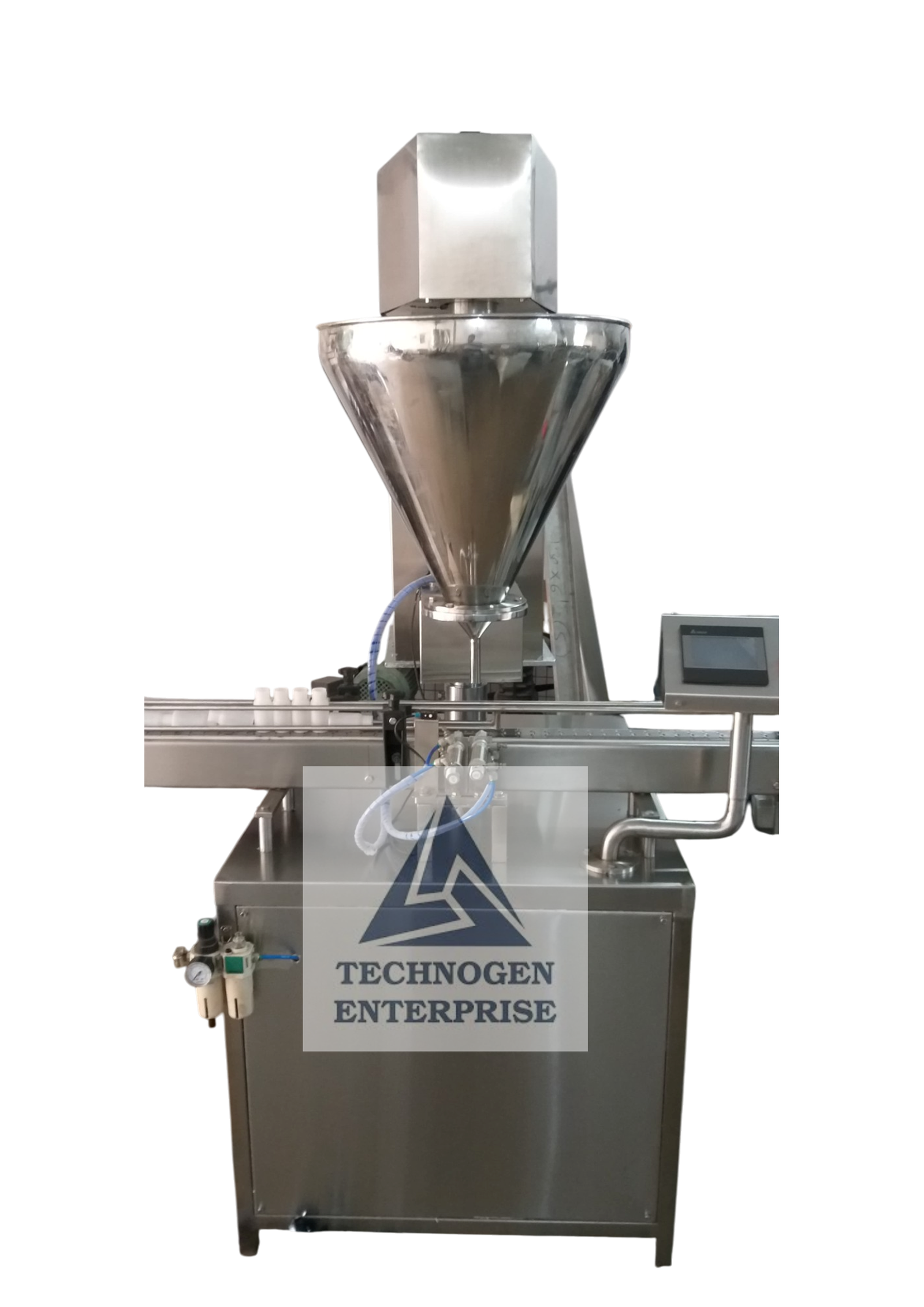 Automatic Single Head Auger Powder Filling Machine India Automatic Single Head Auger Powder Filling Machine with Bottle Starwheel and Servo Auger Hopper