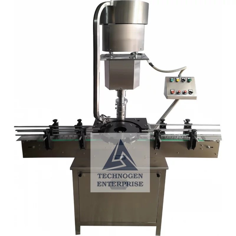 Automatic Single Head Screw Capping Machine Manufacturer India Automatic Single Head Screw Capping Machine with Magnetic Hysteresis Torque Capping Head