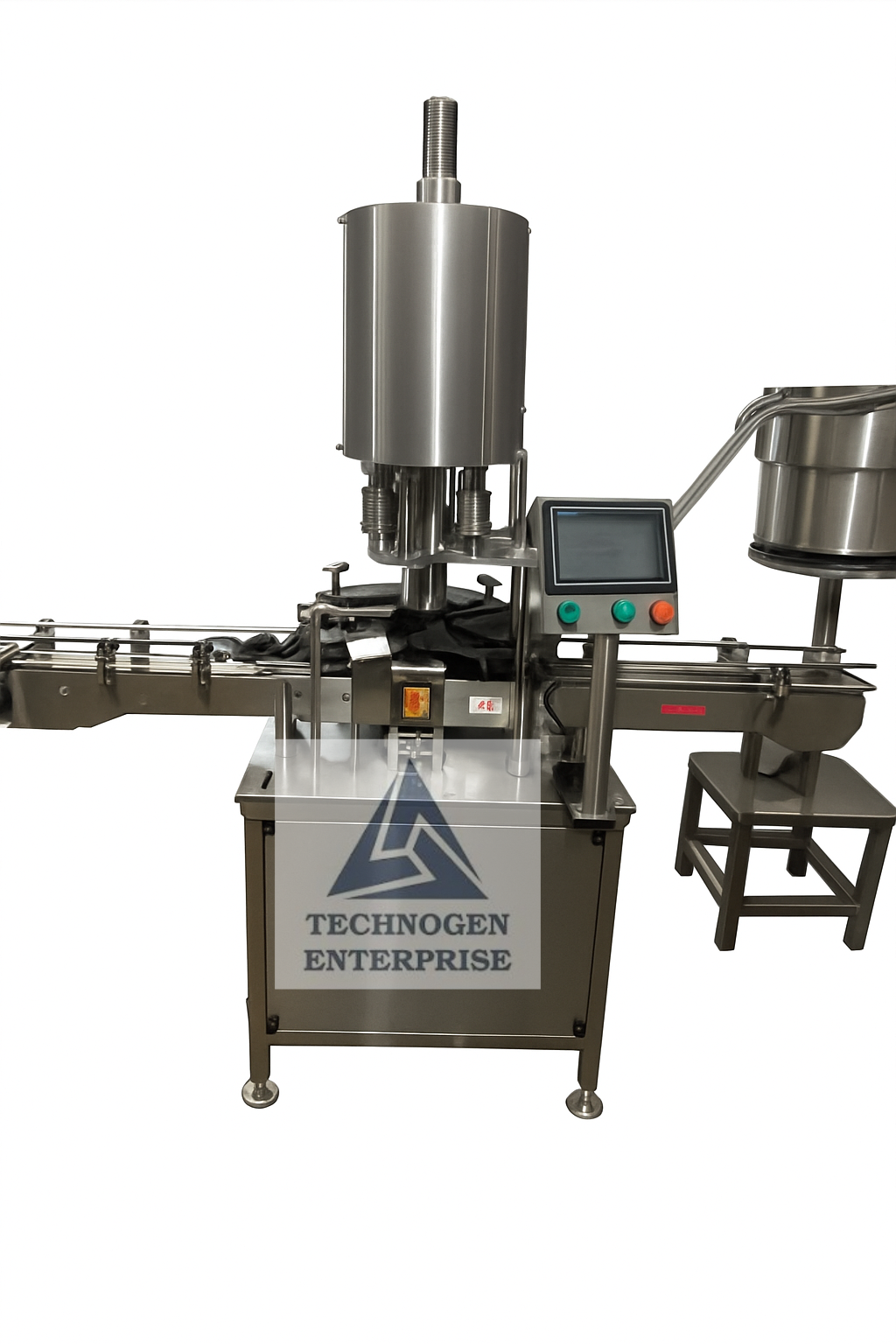 Pick and Place Screw Capping Machine Manufacturer India Automatic Rotary Pick and Place Screw Capping Machine with Two Cam Cap Pickup and Release System