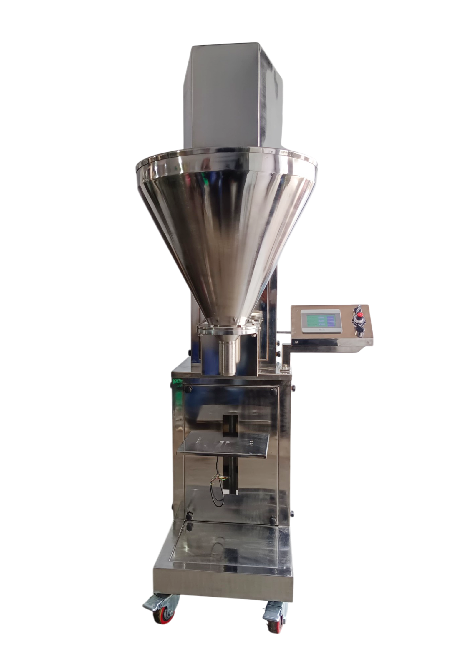 Semi Automatic Auger Powder Filling Machine Manufacturer India Semi Automatic Auger Powder Filling Machine with Servo Driven Auger Screw and Stainless Steel Hopper