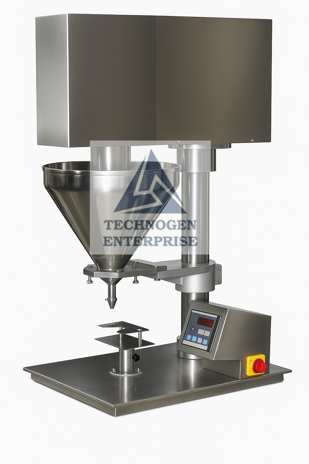 Table Top Auger Powder Filler Manufacturer India Compact Table Top Auger Filler for Dry Powder and Pharmaceutical Syrup Filling