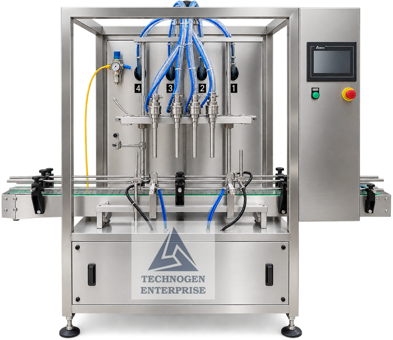 Servo gear pump filling machine by Technogen Enterprise